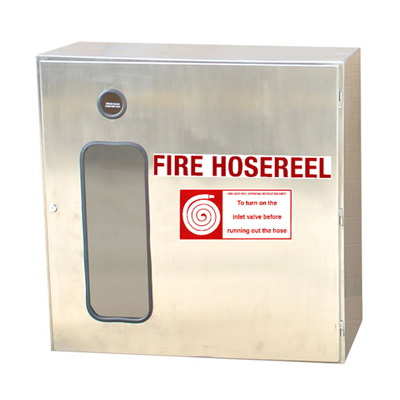 Hercules Stainless Steel Hose Reel Cabinet Fire Extinguisher